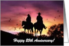 Cowboy and Cowgirl 25th Anniversary card