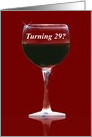 Red Wine 29th Happy Birthday card