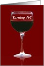 Red Wine 46th Happy Birthday card