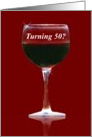 Red Wine 50th Happy Birthday card