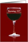 Red Wine 55th Happy Birthday card