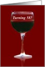 Red Wine 58th Happy Birthday card