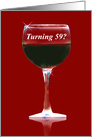 Red Wine 59th Happy Birthday card