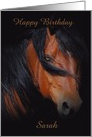 horse equine happy birthday cover customizable card