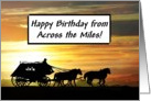 Happy Birthday Stagecoach From Across The Miles card