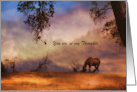 Sympathy Card With Horse and Sunset Customize-able card