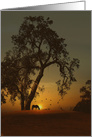 Hope Horse and Oak Tree Sunrise card