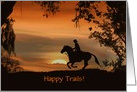 Cowboy Happy Trails Congratulations on your Retirement Customize card