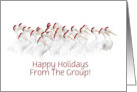 Happy Holidays from a Group Pelicans with Santa Hats Customize card