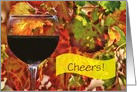 Thanksgiving Wine Cheers Customizable card