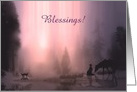 Merry Christmas Blessings Cowboy and Deer Customizable card