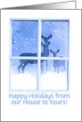 Deer Family Happy Holidays Customizable card