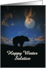 Happy Winter Solstice Bear and Moon Customize card