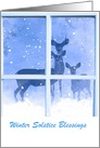 Happy Winter Solstice Dear in Window Customize card