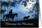 Christmas Blessings Cowboy and Steer Customize card