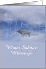 Winter Solstice Blessings Elk, Moon and Snow Customize card