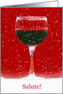 Salute Happy Holidays Wine and Snow Card