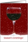 Season’s Greetings Red Wine In Snow Customize card