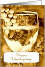 Happy Thanksgiving Antiuqed Wine and Vineyard Customize card