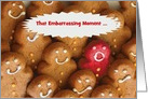 Embarrassed Belated Cute Cookies Birthday card