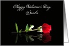 Single Red Rose Love Customizeable Valentine’s Day Card