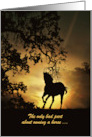 Horse in the Sunset Sympathy Card Customizeable card