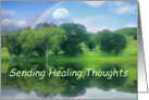 Feel Better Moon and Rainbow Healing Thoughts card