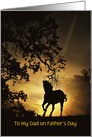 Happy Father’s Day to Day Horse in Sunset Customizable card