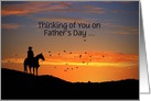 Thinking of you at Father’s Day Cowboy from across the miles customiza card