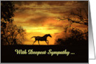 Horse Deepest Sympathy Customizable card