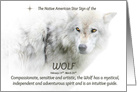 Native American Star Sign Zodiac The Wolf 2/19 - 3/20 Pisces card