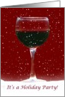 Holiday Party Wine and Snow Invitation card