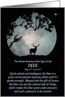 Native American Zodiac Sign of the Deer Gemini card