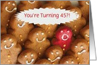 45th Year Old Birthday Customizable Gingerbread Cookies card
