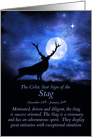 Celtic Zodiac Sign of the Stag December 24th - Jaunary 20th card
