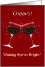 Wine Happy Holidays Spirits Bright Customize card