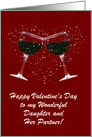 Wine Toast Happy Valentine’s for Daughter and Partner card