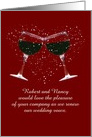 Vow Renewal Wine with Heart Invitation Custmizable card