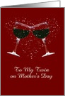 Customizable Happy Mother’s Day Wine Toast and Heart for Daughter card