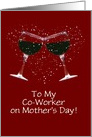 Customizable Happy Mother’s Day Wine Toast and Heart for Co-worker card