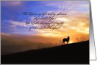 Customizable Religious Cancer Get Well With Horse in Light card