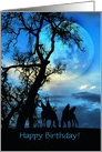 Magical Pegasus and Moon Happy Birthday Customizeable card