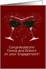 Congratulations on your Engagement Toasting Wine Glasses Customizable card