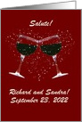 Congratulations on your Elopement Toasting Wine Glasses Customizable card