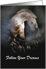 Follow Your Dreams Native American Dream Catcher and Horse Customizea card