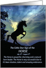 Celtic Zodiac Sign of the Horse, July 8th August 4th Birthday Leo card