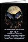 The Native American Zodiac Sign of the Raven (Libra) card
