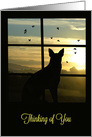 Thinking of You Cute Dog In Window card