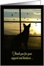 Thank You Sympathy and Support Sunset and Dog card