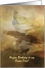 Customizable Happy Birthday to Foster Dad Southwestern Spiritual card